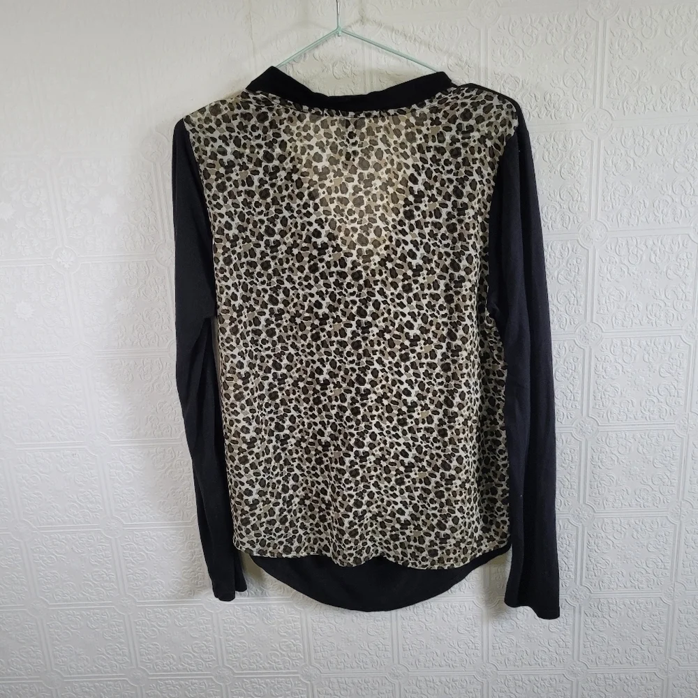 Maison Scotch animal print sheer back top - Picture 3 of 4